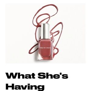 Deep reddish brown nail polish